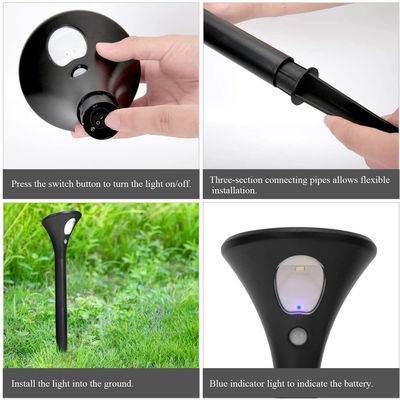 106x618.5mm 0.5W Solar Powered Garden Lights RGB 6000K