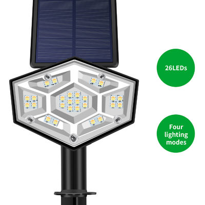 2200mAh 3000K Solar Powered Garden Lights IP65 Four Lighting Modes 500lm