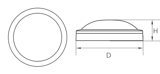 IP65 Round LED Surface Mounted Bulkhead Light 18W
