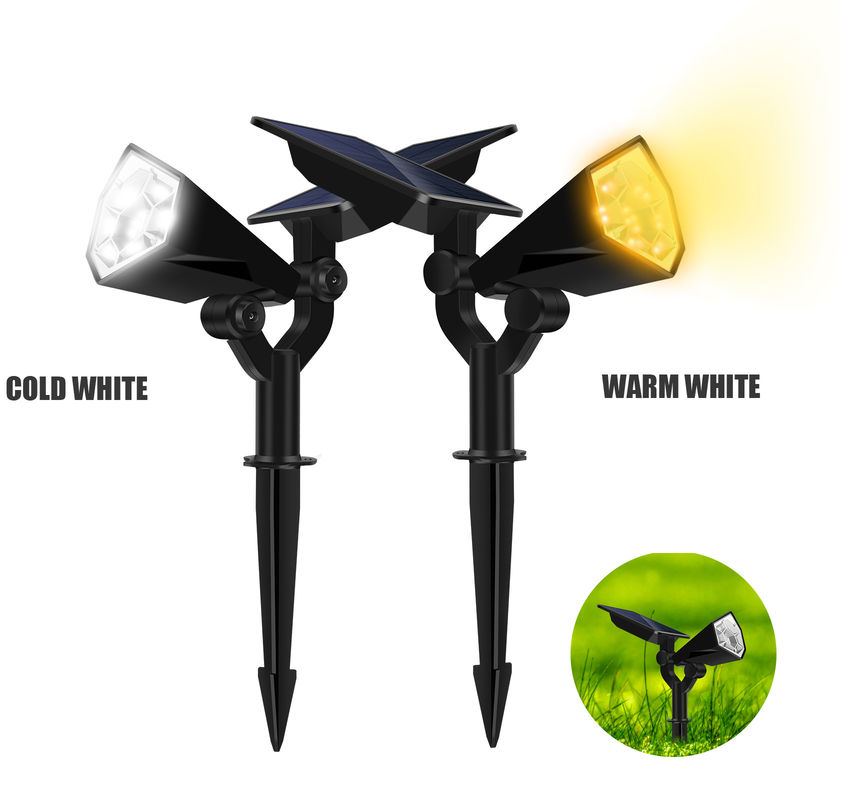 2200mAh 3000K Solar Powered Garden Lights IP65 Four Lighting Modes 500lm