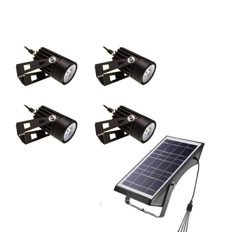 100lm/W 2700K Solar Powered Garden Lights 4 In 1 Set RGB Mode 400lm